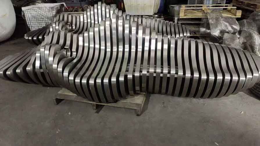 Metal bench sculpture metal furniture DZ-368