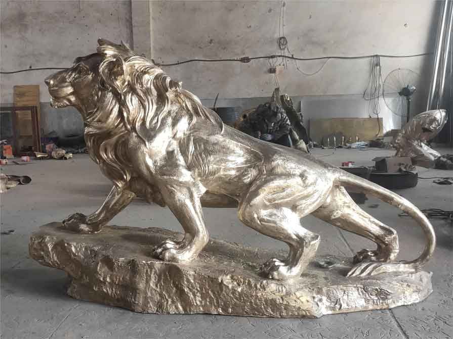 Custom Large Bronze Lion Statue, Cast Bronze