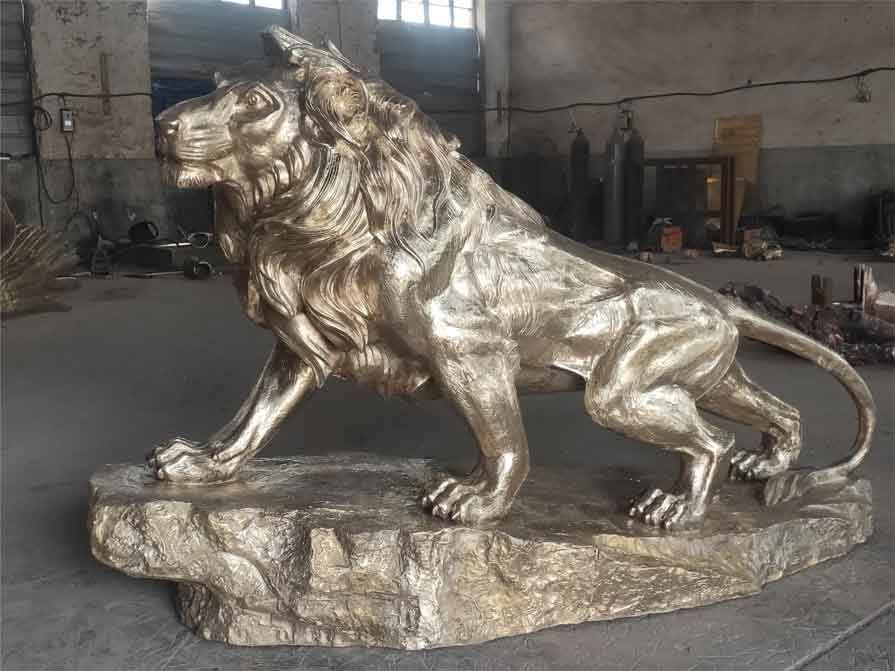 Custom Large Bronze Lion Statue, Cast Bronze