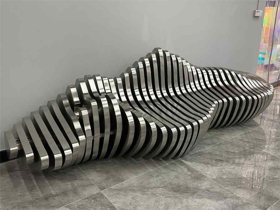 Metal bench sculpture metal furniture DZ-368