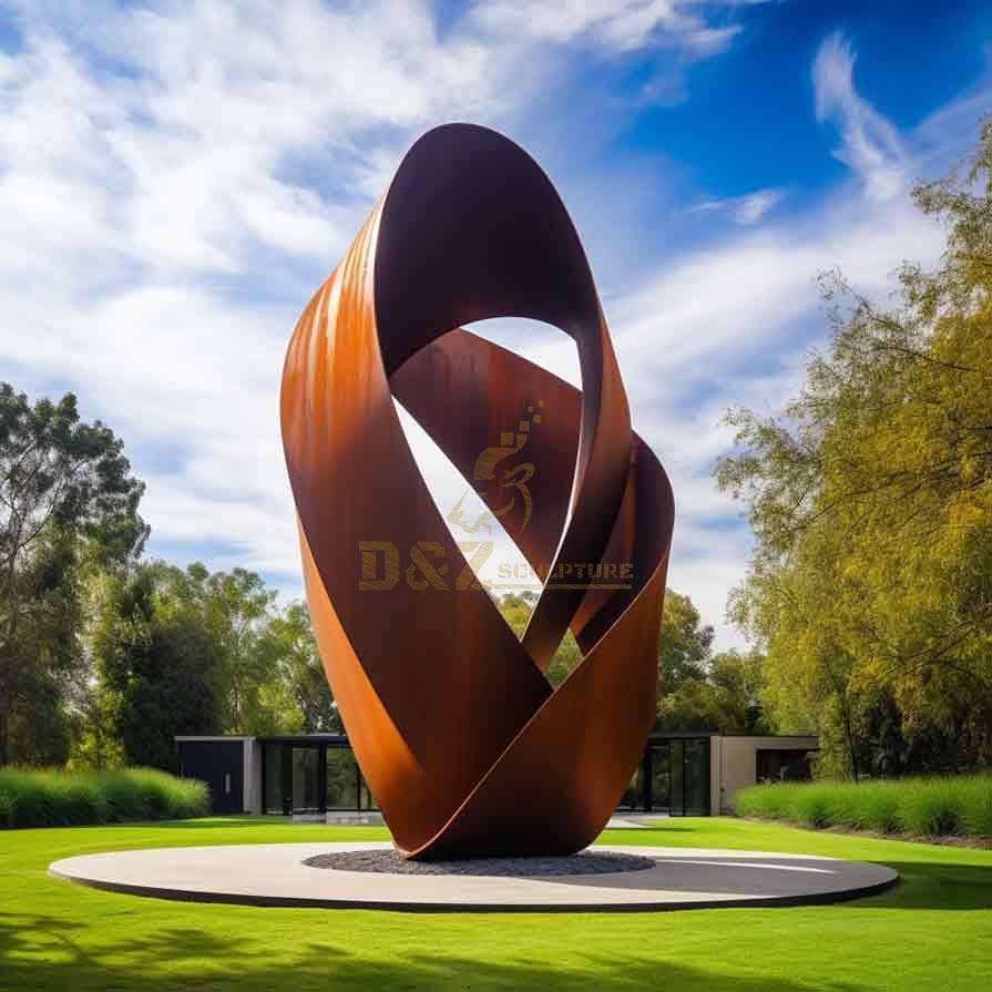 Large outdoor garden Corten Steel art sculptures for sale DZ-379