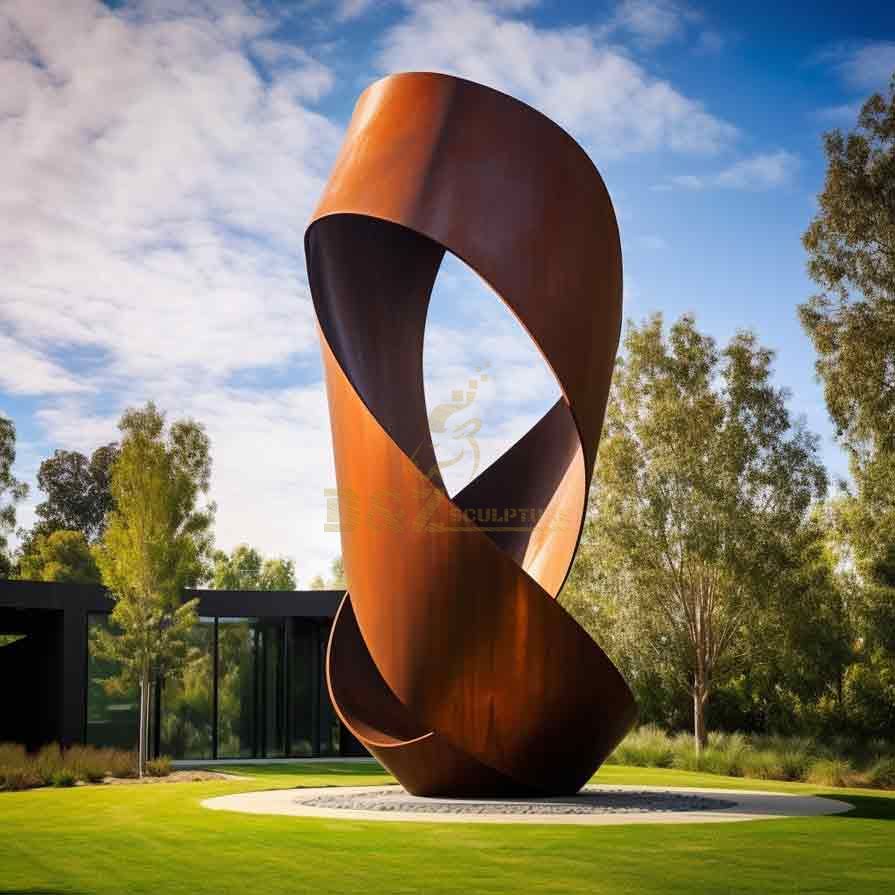 Large outdoor garden Corten Steel art sculptures for sale DZ-379