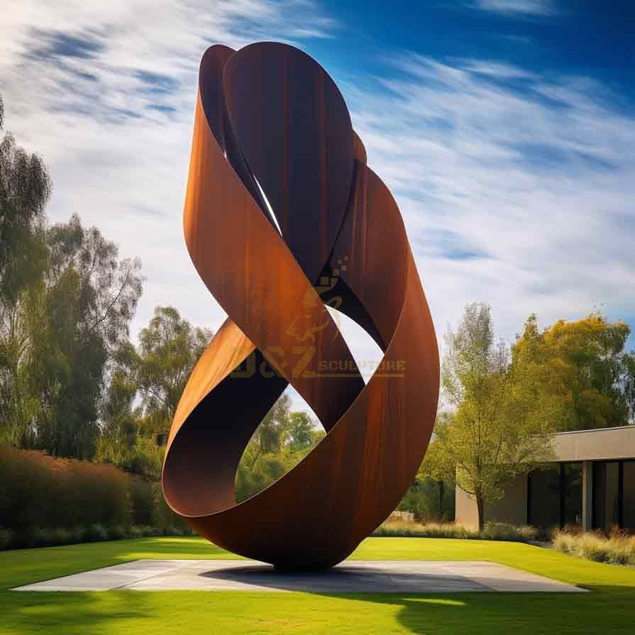 Large outdoor garden Corten Steel art sculptures for sale DZ-379