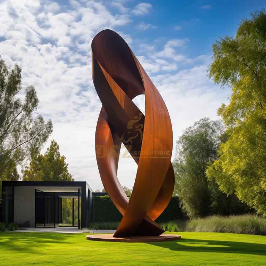 Large outdoor garden Corten Steel art sculptures for sale DZ-379