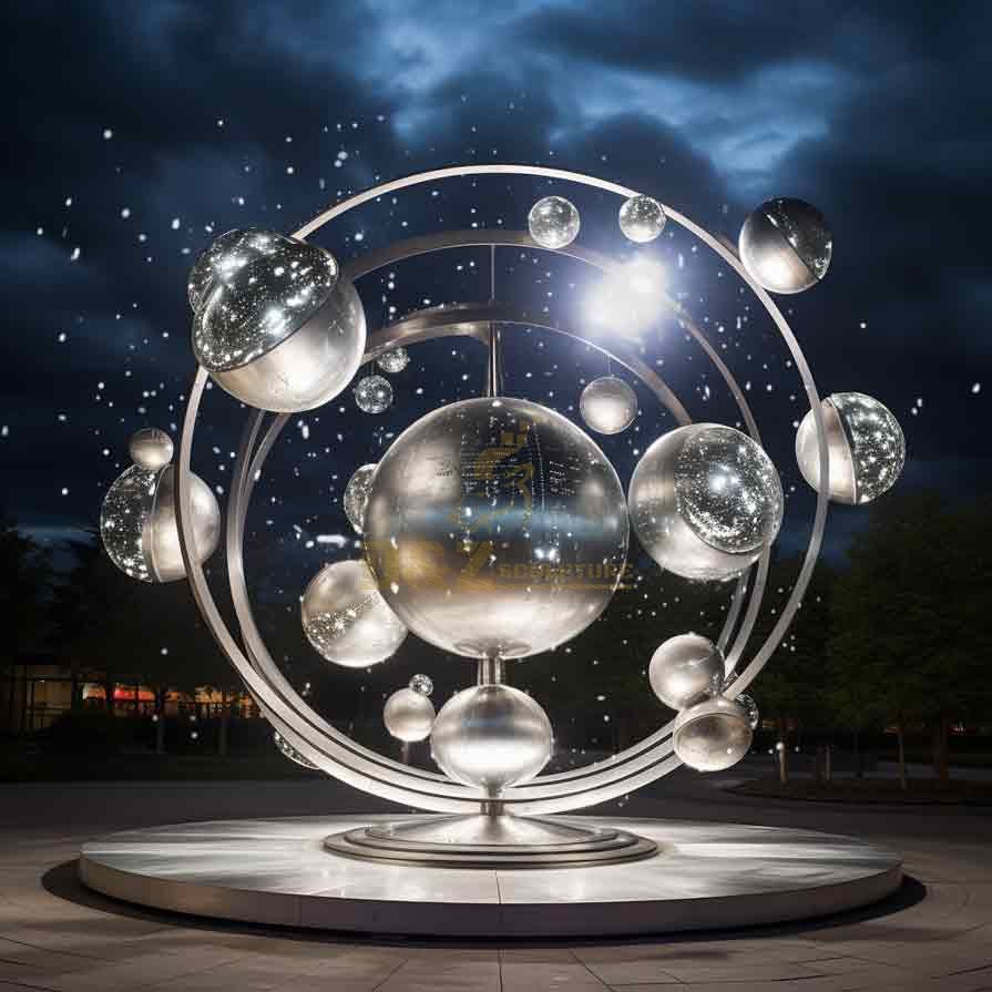 Large outdoor metal art sculpture - Solar System Sculptures DZ-384