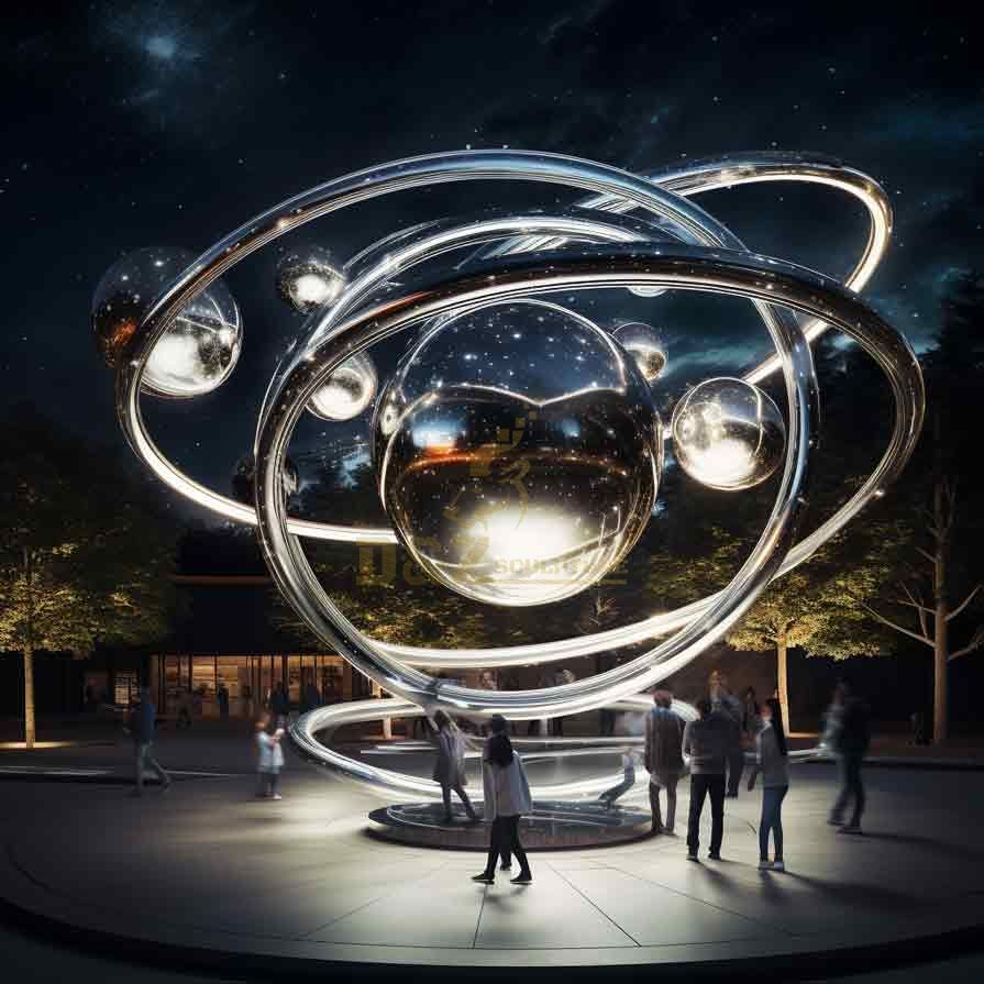 Large outdoor metal art sculpture - Solar System Sculptures DZ-384