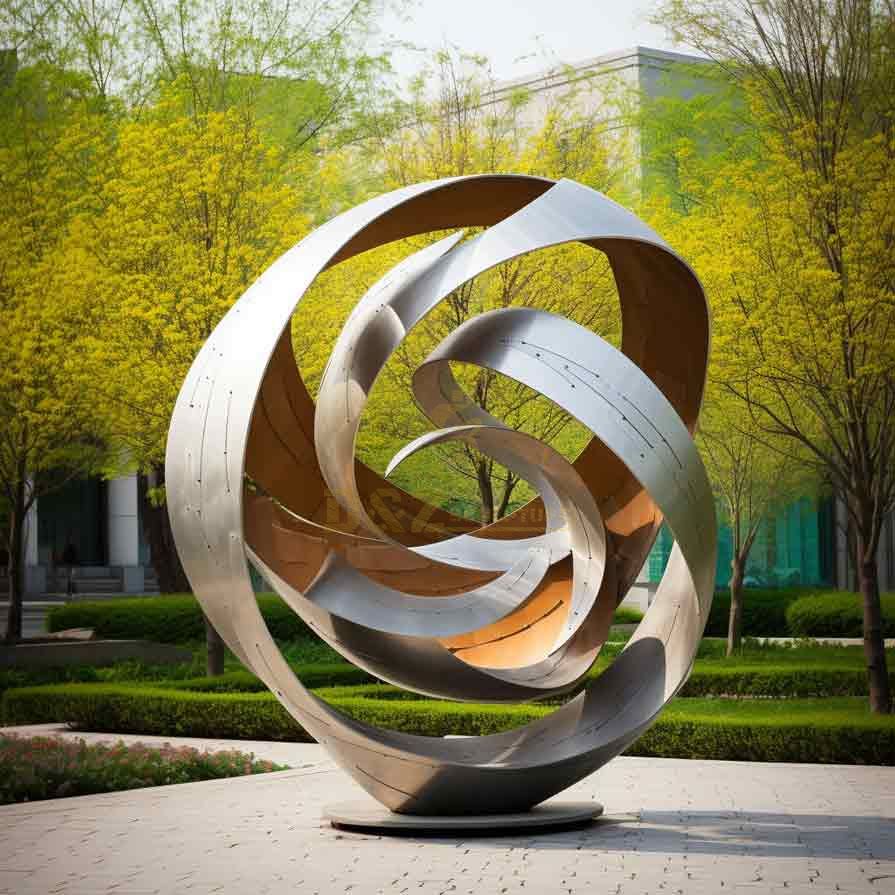 Modern large abstract metal garden sculptures for sale DZ-385