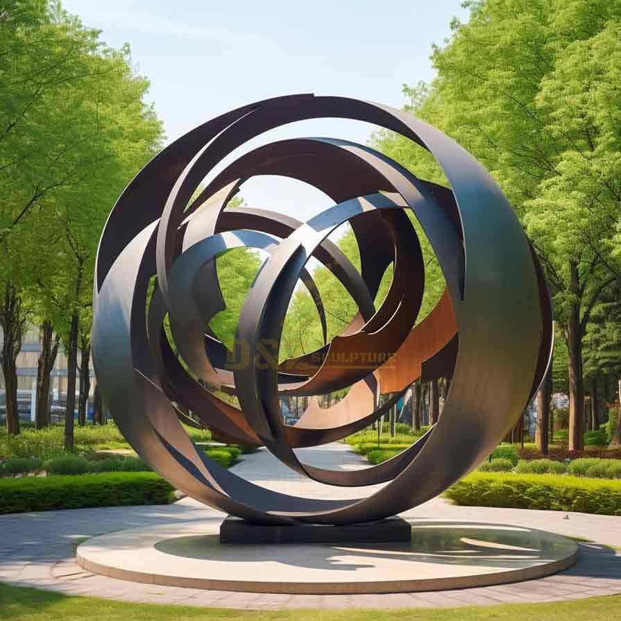 Modern large abstract metal garden sculptures for sale DZ-385