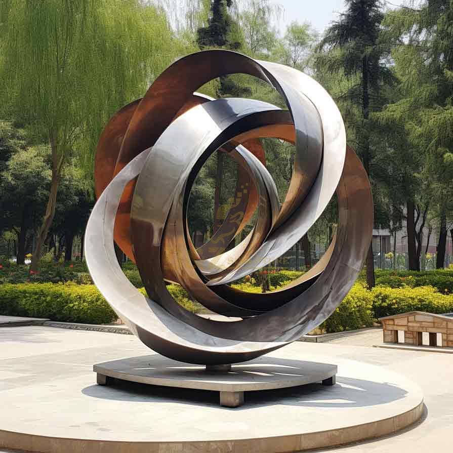 Modern large abstract metal garden sculptures for sale DZ-385