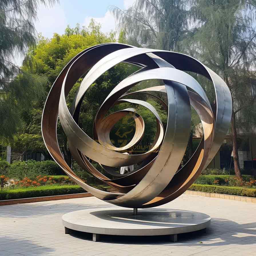 Modern large abstract metal garden sculptures for sale DZ-385