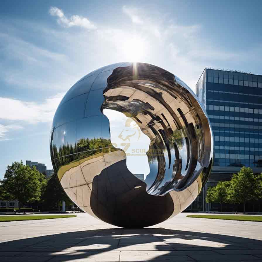 Customized large outdoor metal sphere art sculpture DZ-386