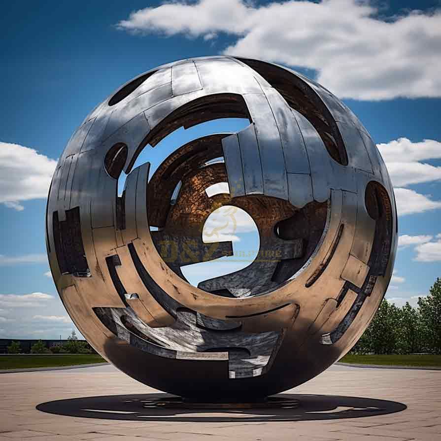 Customized large outdoor metal sphere art sculpture DZ-386