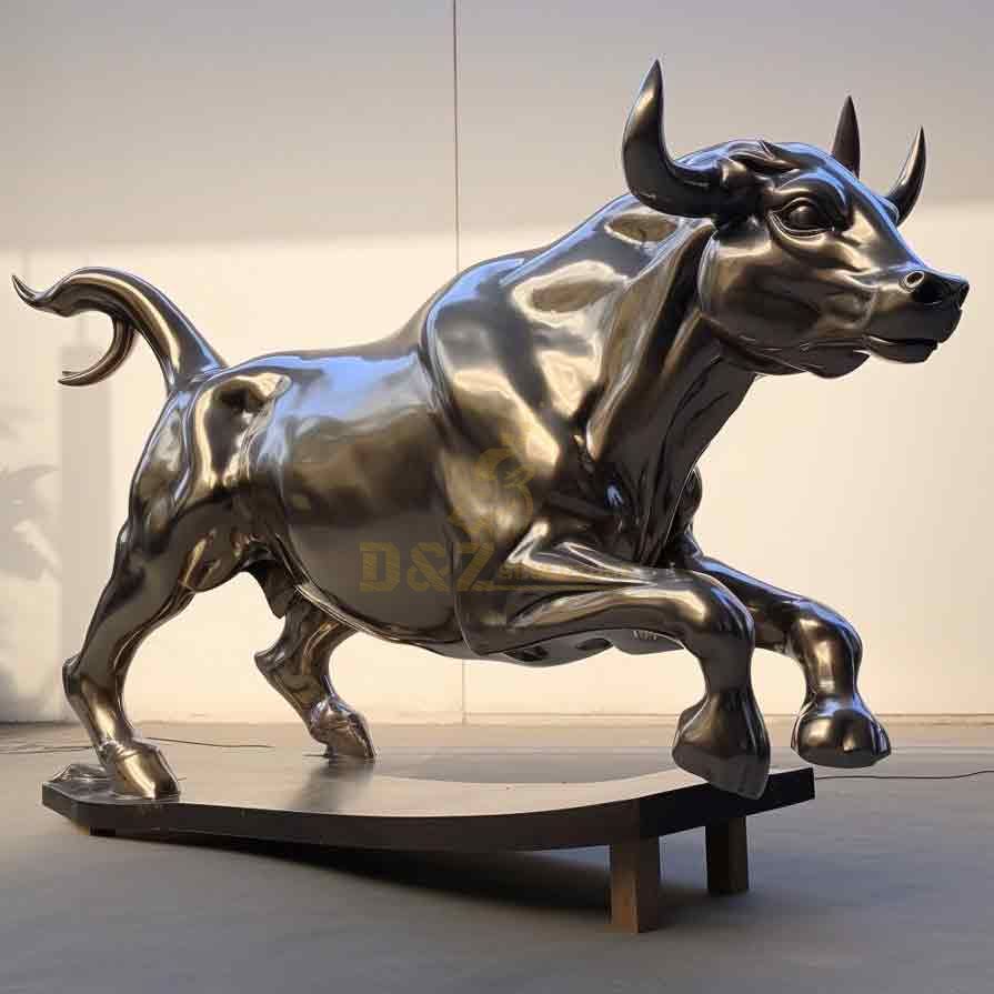 Modern abstract metal bull sculpture for sale DZ-393