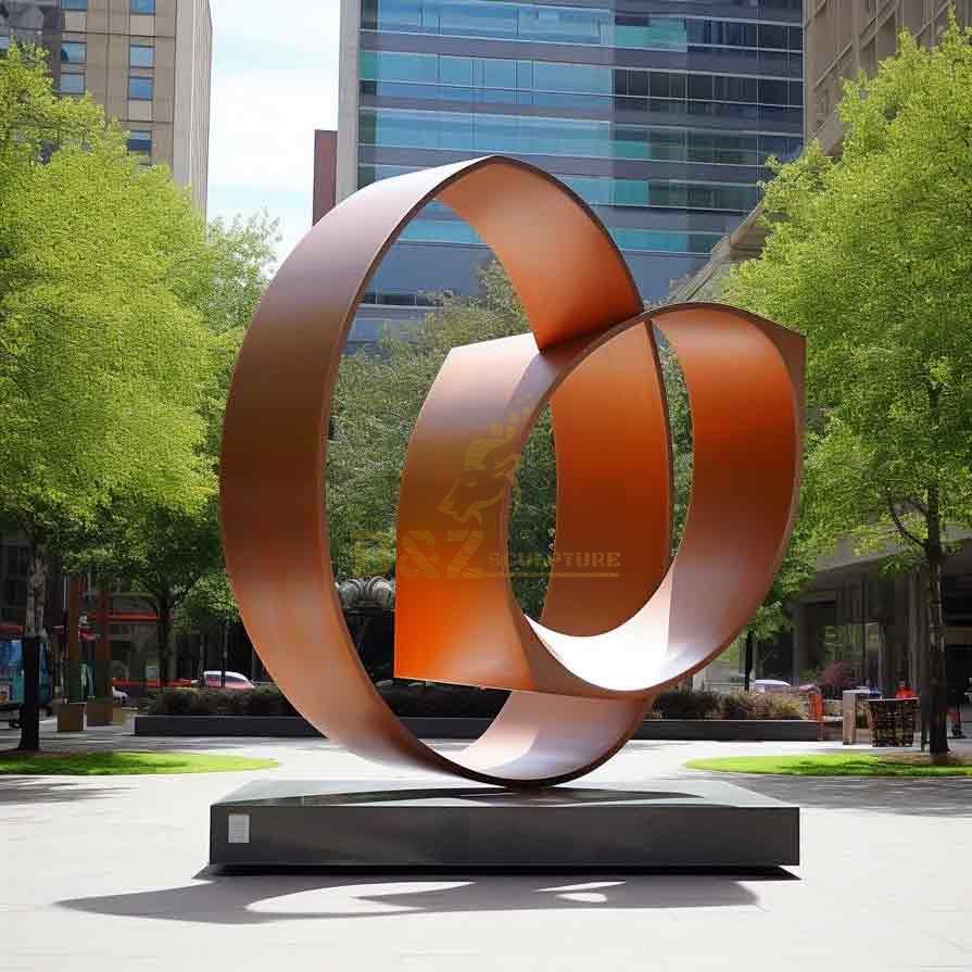 Large metal sculpture customization project, circle series, public art installation DZ-394