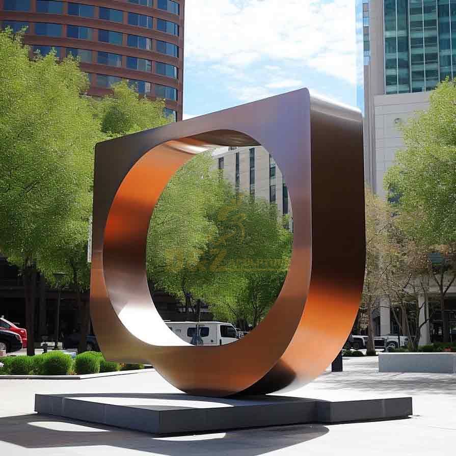 Large metal sculpture customization project, circle series, public art installation DZ-394