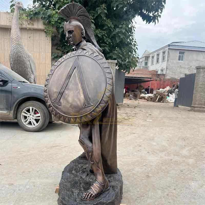 low price antique roman life size bronze man soldier sculpture Sparta warrior statues for sale