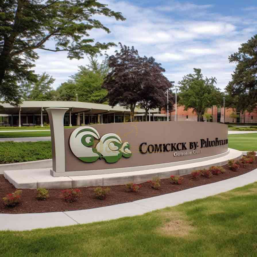 Custom Large Metal Sculpture Logo Sign for Company Park DZ-647