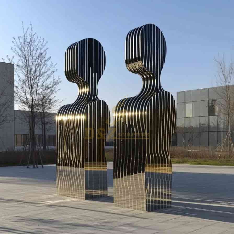 Modern Large Metal Abstract Figure Sculpture | Multilayer 1