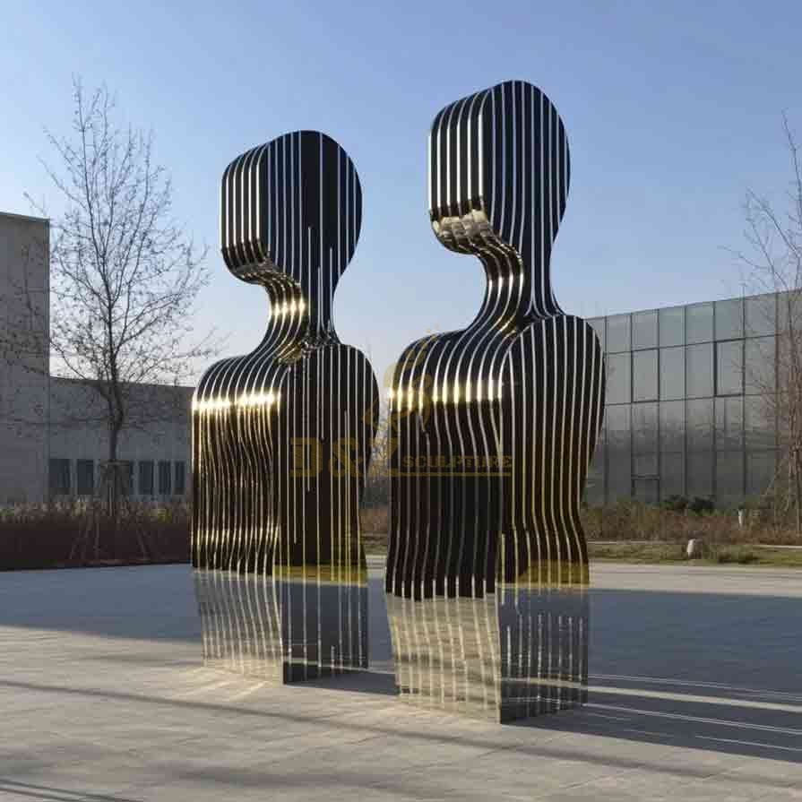 Modern Large Metal Abstract Figure Sculpture | Multilayer 2