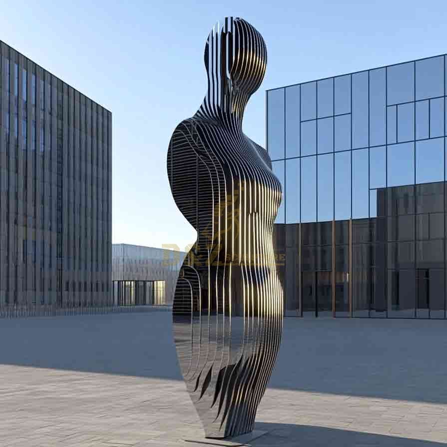 Modern Large Metal Abstract Figure Sculpture | Multilayer 4