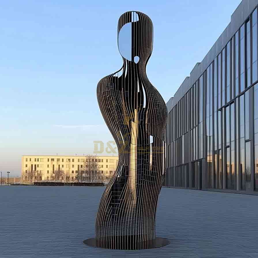 Modern Large Metal Abstract Figure Sculpture | Multilayer 5