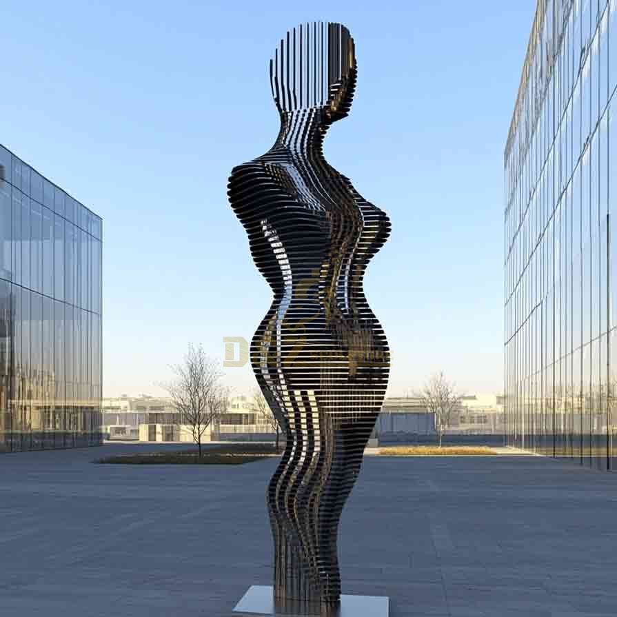 Modern Large Metal Abstract Figure Sculpture | Multilayer 7