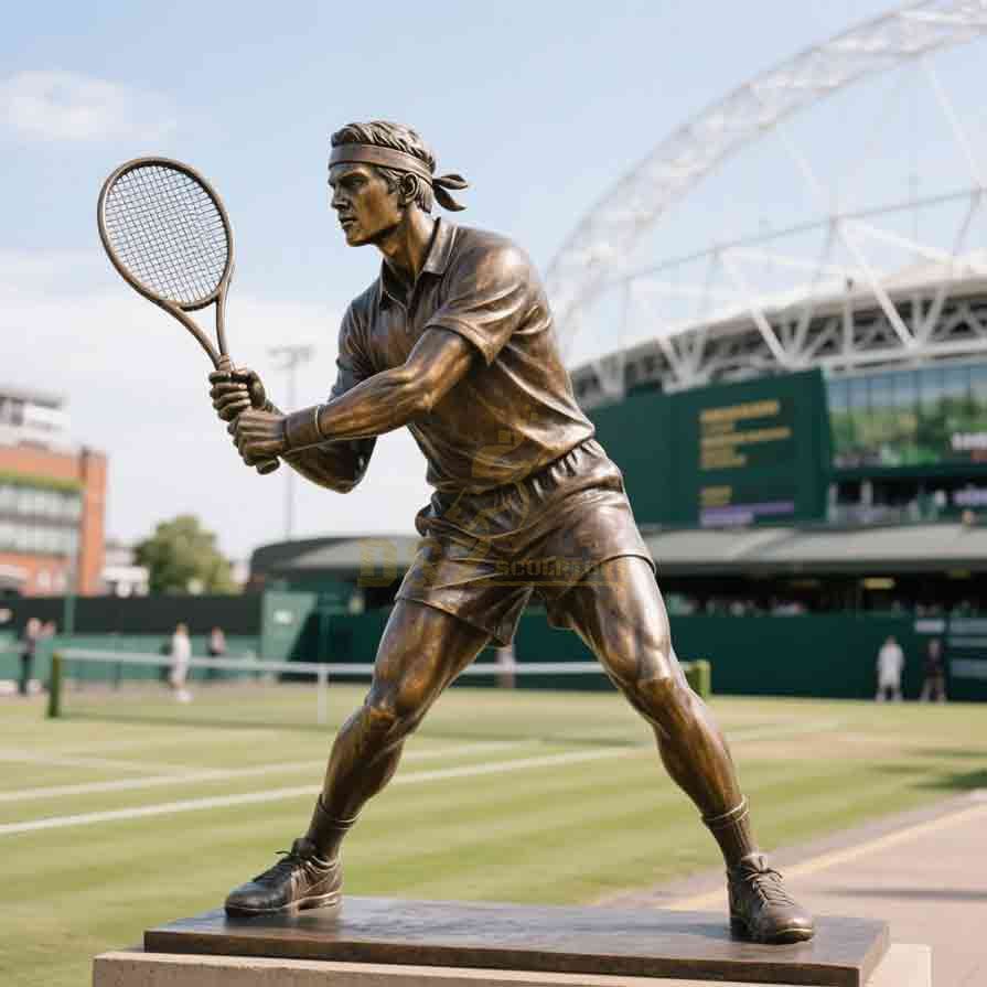 Bronze Tennis Player Statue | Athlete Statue 3