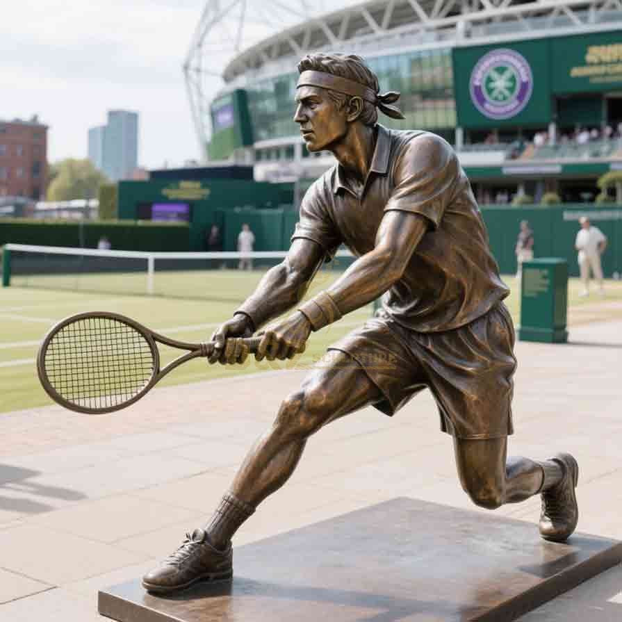 Bronze Tennis Player Statue | Athlete Statue 4