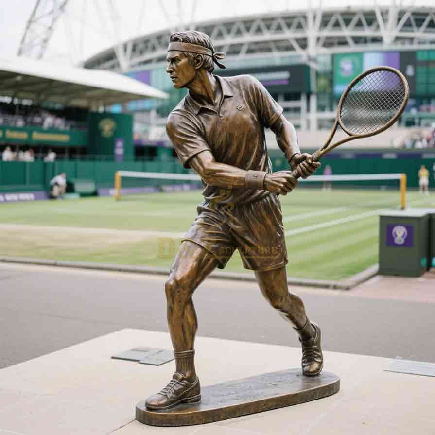 Bronze Tennis Player Statue | Athlete Statue 5