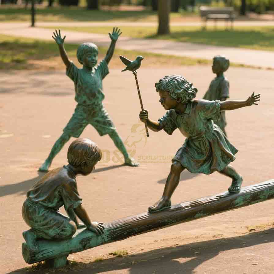 Bronze Children Garden Statues for sale 3