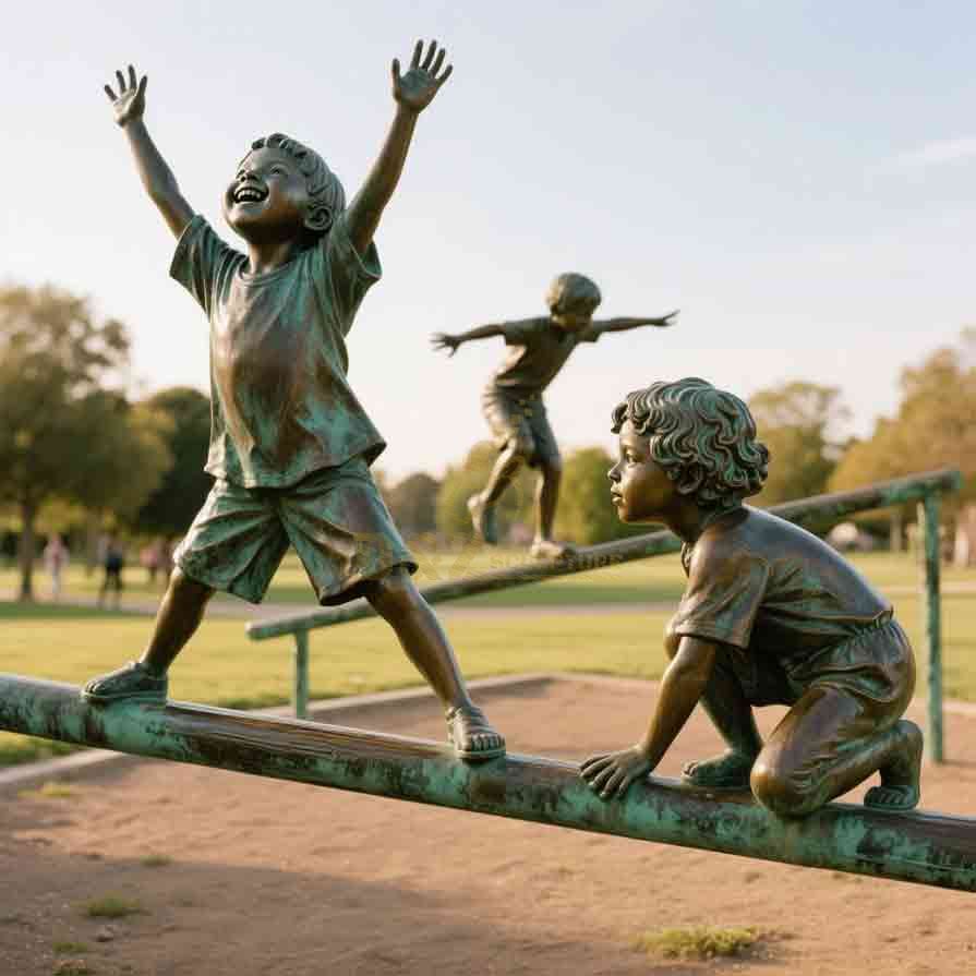 Bronze Children Garden Statues for sale 4