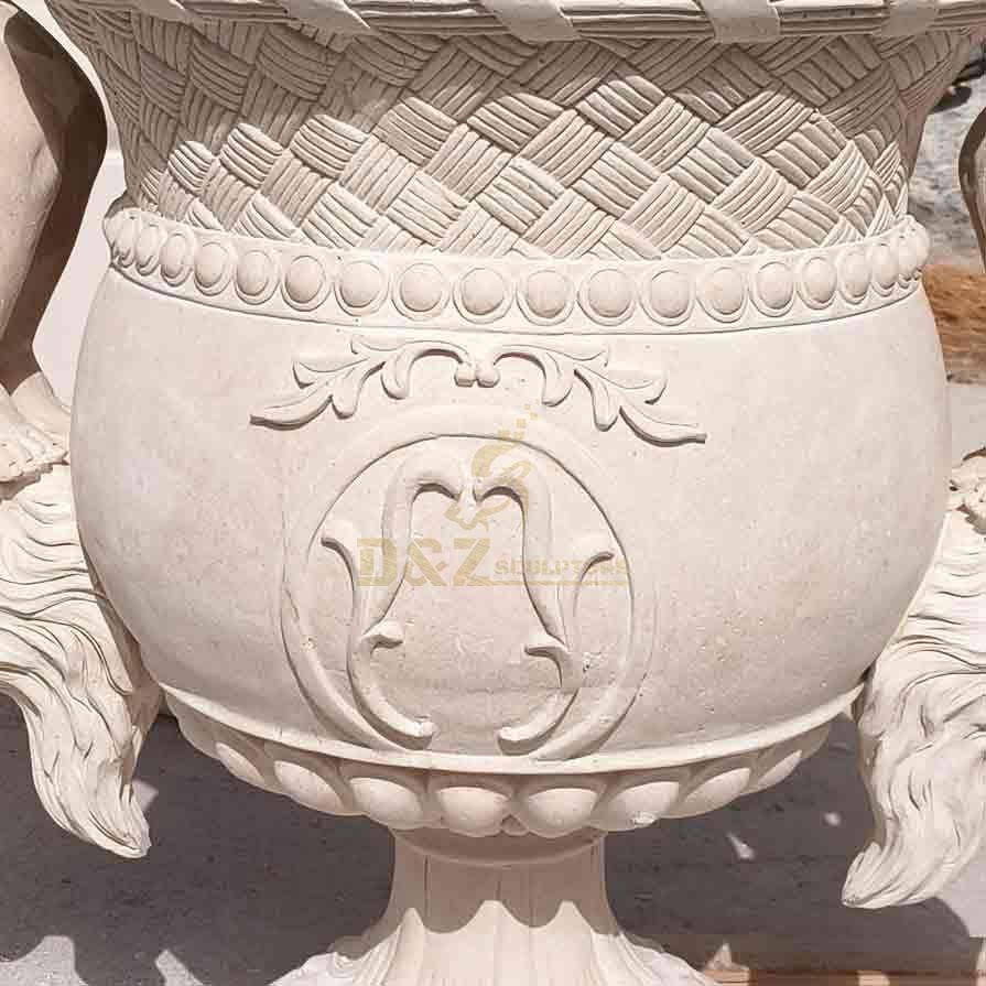 Natural Marble Angel Flower Pot Sculpture | Angel Pot 6