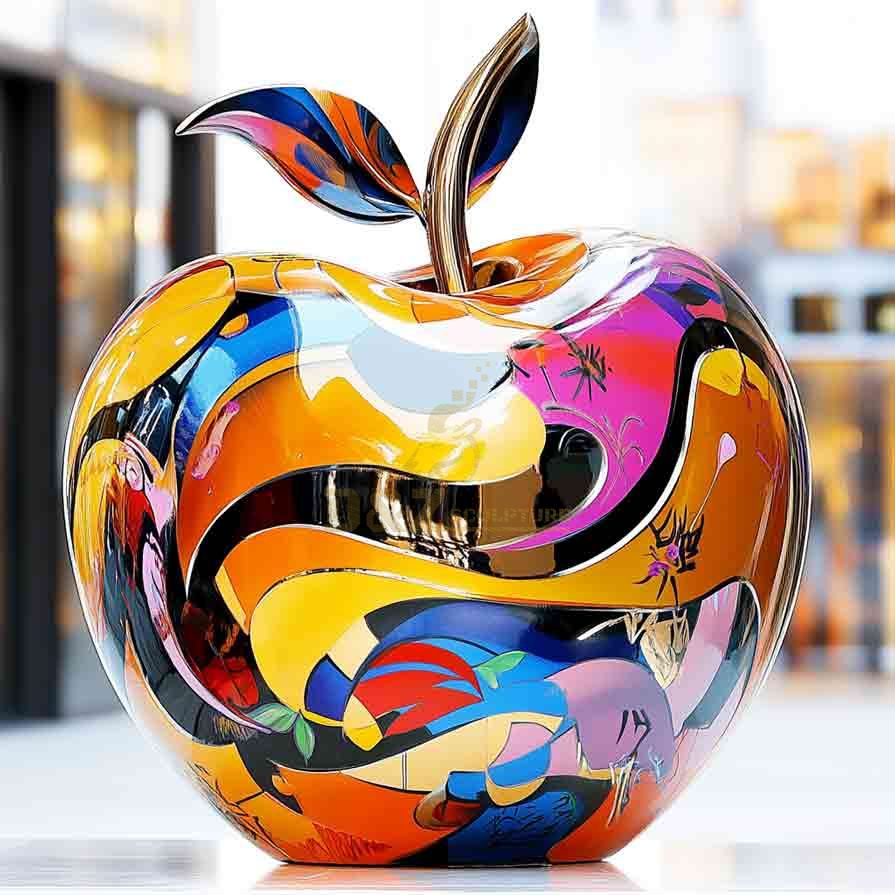 12-6 Exquisite Large Apple Sculpture Series | Metal Art Custom