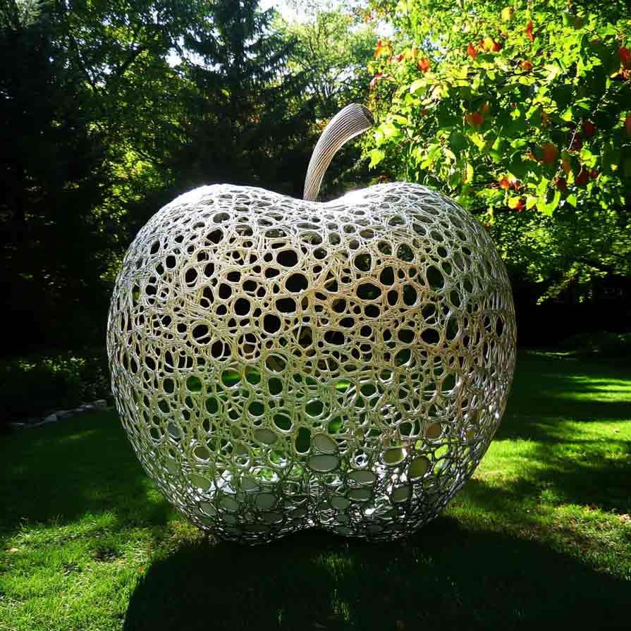 12-7 Exquisite Large Apple Sculpture Series | Metal Art Custom