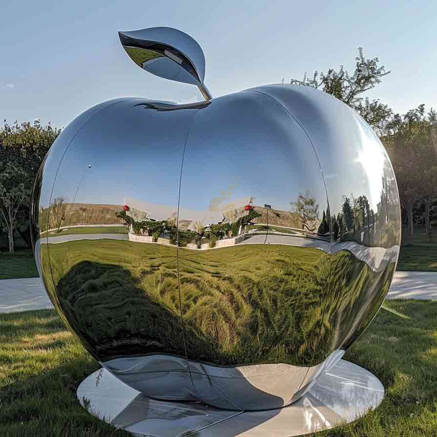 12-8 Exquisite Large Apple Sculpture Series | Metal Art Custom