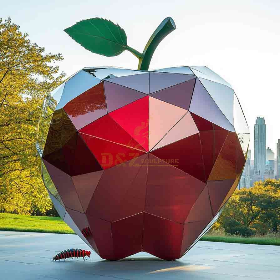 12-10 Exquisite Large Apple Sculpture Series | Metal Art Custom