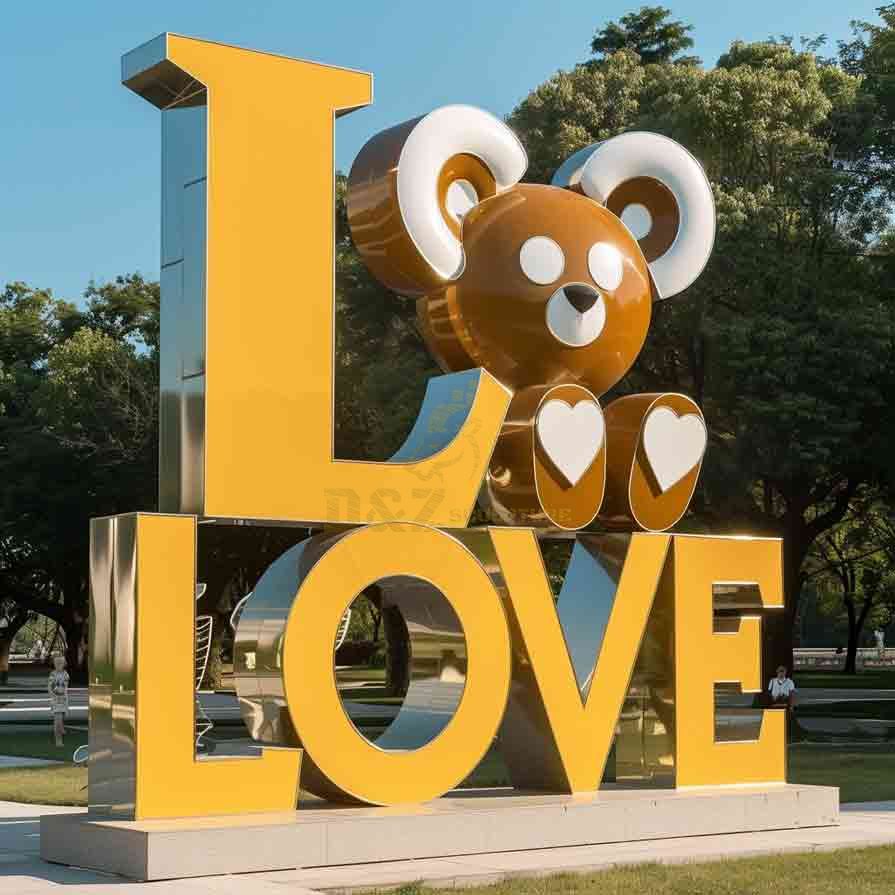Large LOVE Sculpture for Sale for Park | Bear Decor 2
