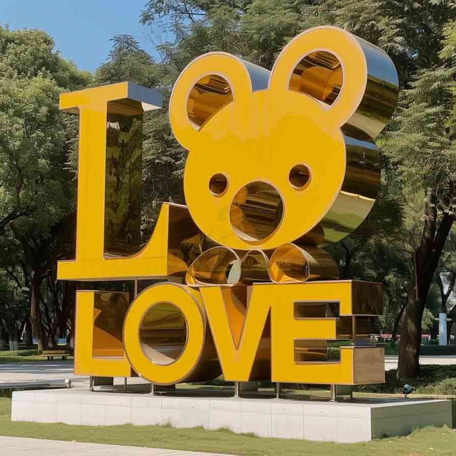 Large LOVE Sculpture for Sale for Park | Bear Decor 3