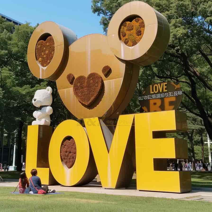 Large LOVE Sculpture for Sale for Park | Bear Decor 5