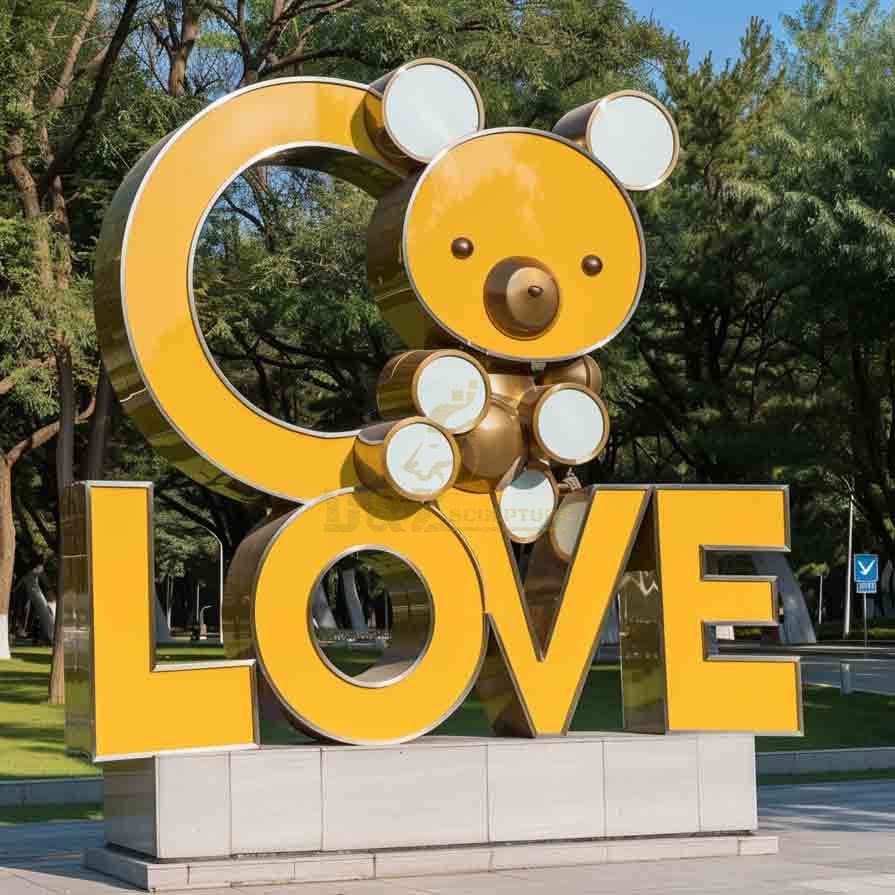 Large LOVE Sculpture for Sale for Park | Bear Decor 8