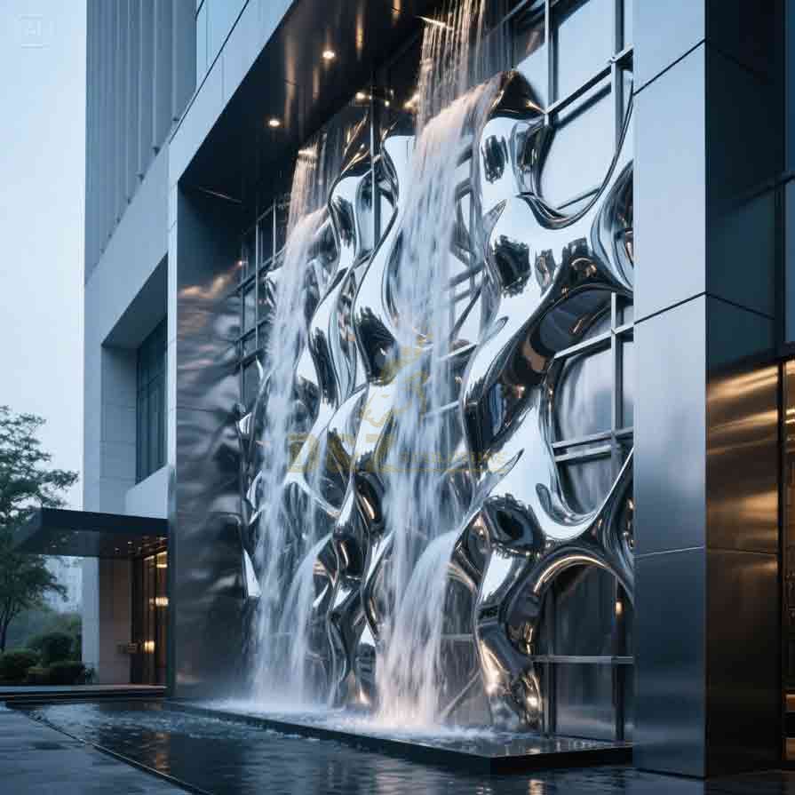 Modern Metal Wall Fountain | Waterfall Fountain 2