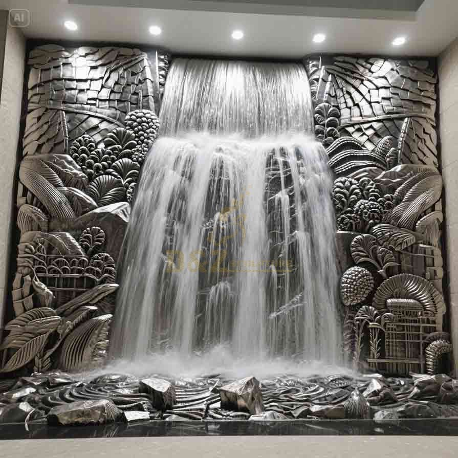 Modern Metal Wall Fountain | Waterfall Fountain 6