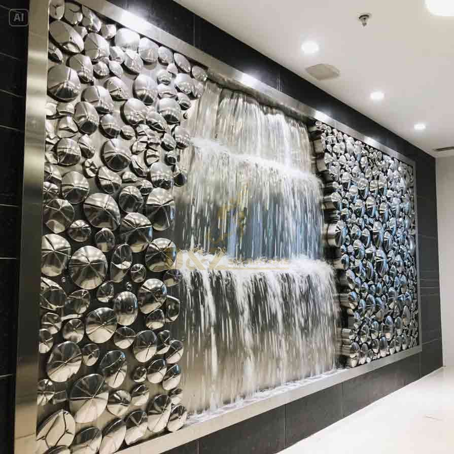 Modern Metal Wall Fountain | Waterfall Fountain 7