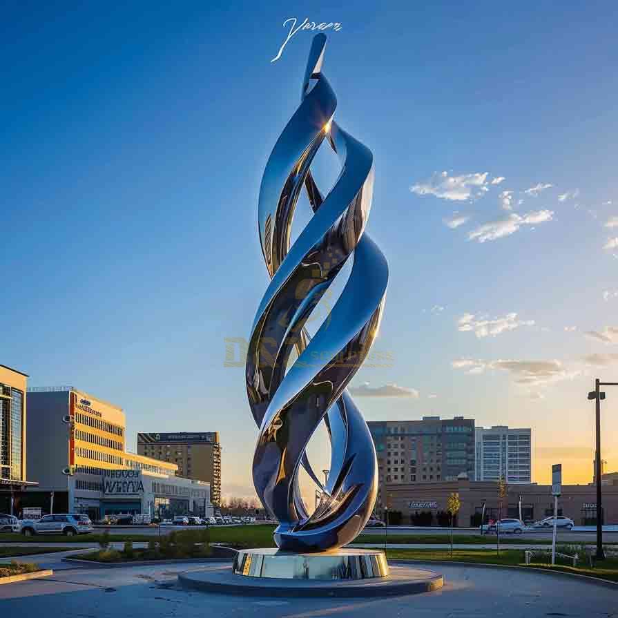 Large Stainless Steel Spiral Sculpture | City Landmark 2