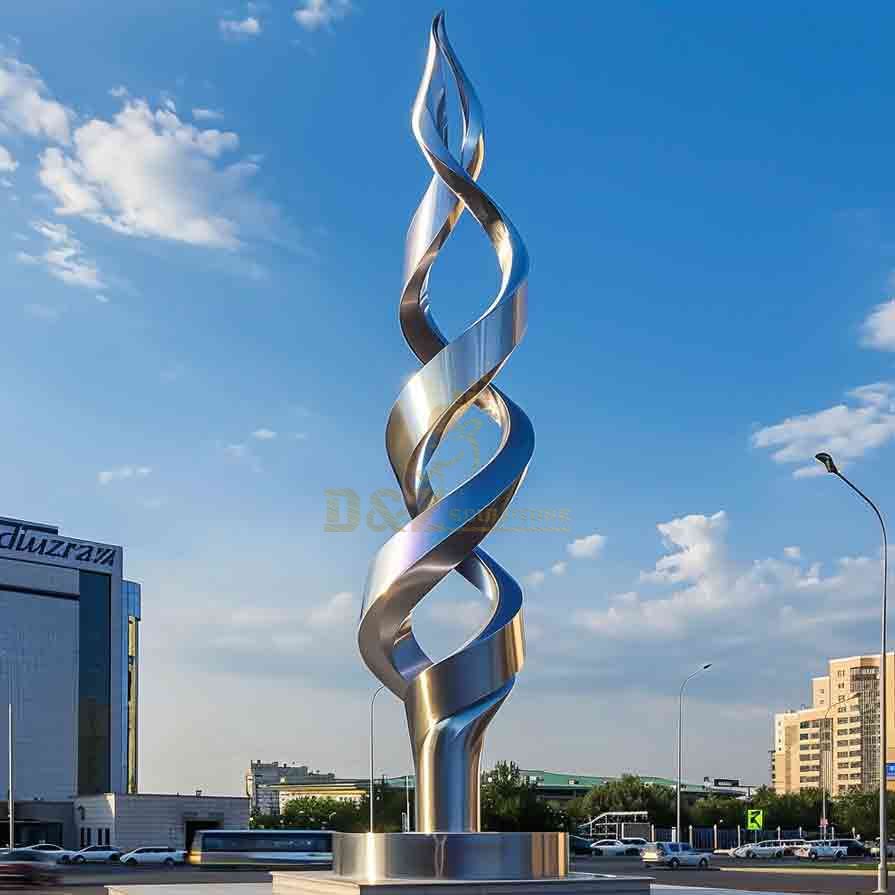Large Stainless Steel Spiral Sculpture | City Landmark 8
