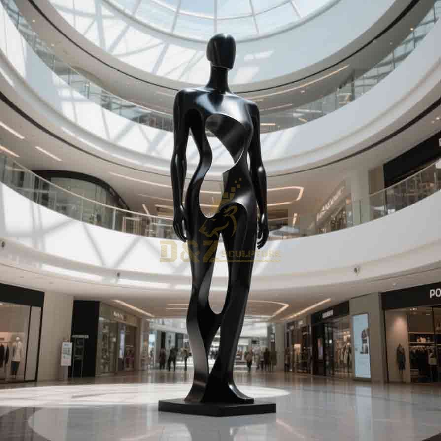 Modern Abstract Figure Sculpture | Metal Mall Decor 1