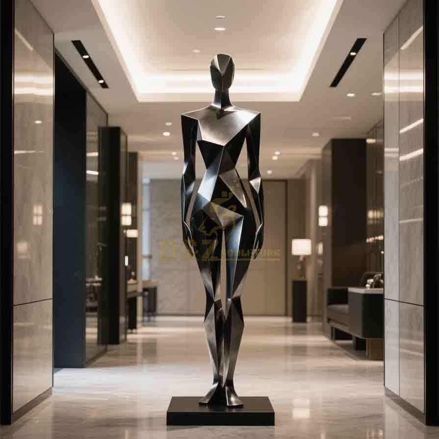 Modern Abstract Figure Sculpture | Metal Mall Decor 5
