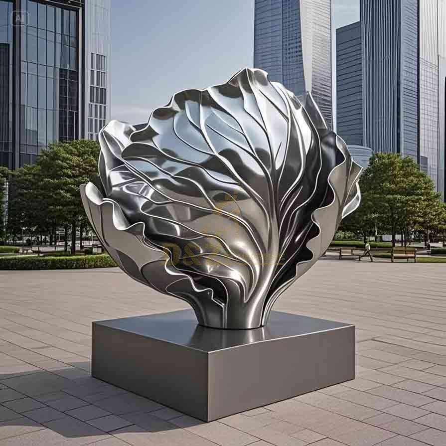 Creative Large Stainless Steel Cabbage Sculpture 2