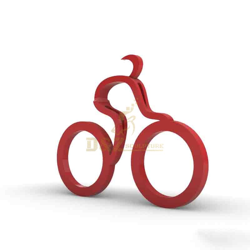 Custom stainless steel bicycle sport sculpture 4