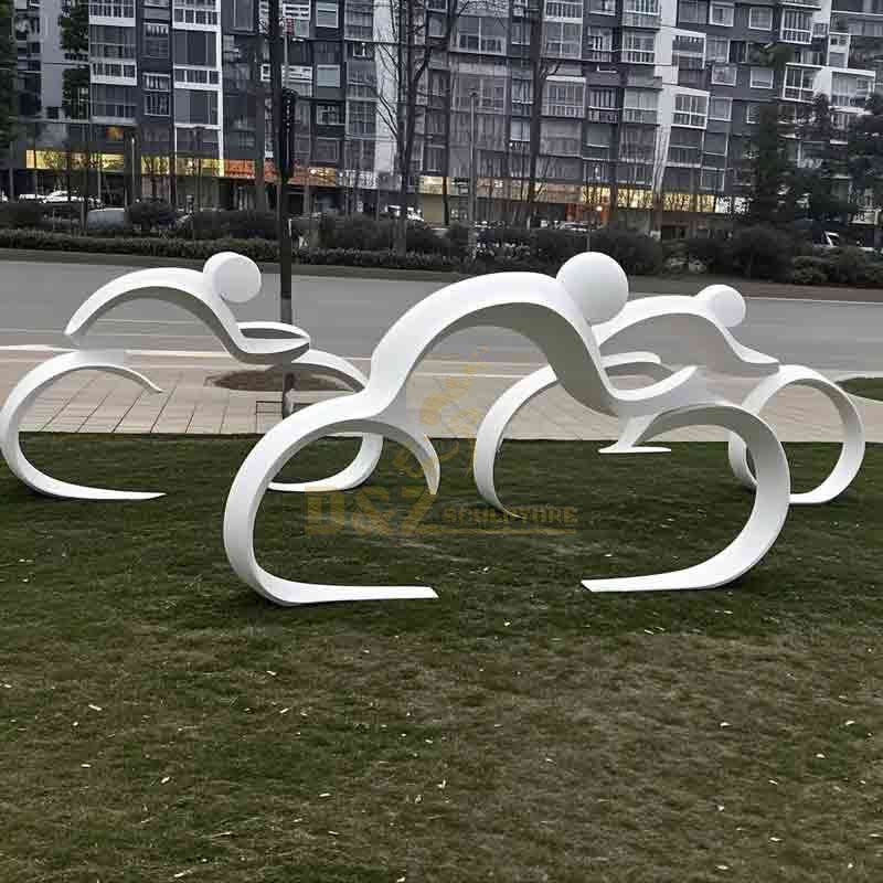 Custom stainless steel bicycle sport sculpture 5